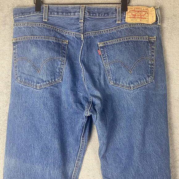 Levis 501XX Jeans Mens 38x30 Blue Straight Leg Button Fly Made in Colombia Y2K - Picture 7 of 16